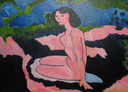 Baigneuse de Matisse - Copie - Huile sur toile 46x33 - 02.2006