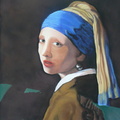 La jeune fille à la perle - Copie de Vermeer - Pastel 40x34 - 12.2008