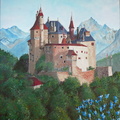 Le château de Menthon - Huile sur toile 41x33 - 08.2011.jpg