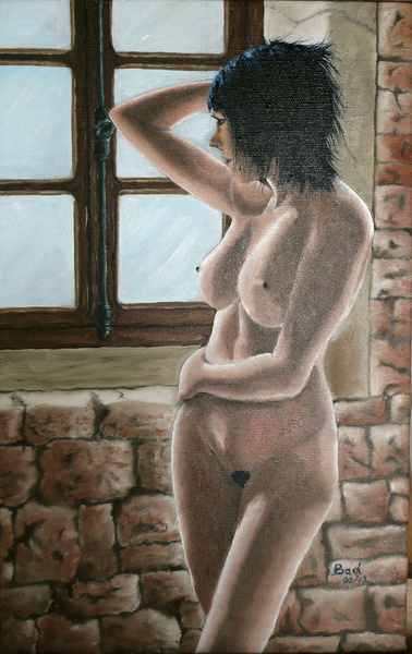 Nu à la fenêtre - Huile sur toile 40x25 - 06.2012.jpg