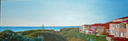 Vue de la falaise au Cap d'Agde - Huile sur toile 75x25 - 08.2012
