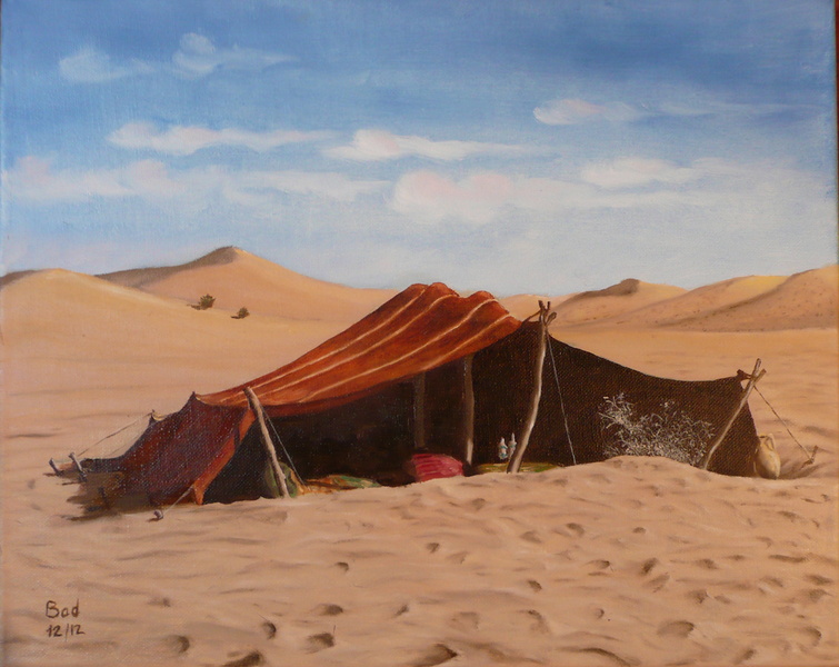 Tente bédouine - Huile sur toile 41x33 - 12.2012.jpg