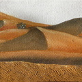 Aube sur le désert - Huile sur toile 30x10 - 01.2013