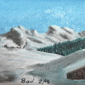 Sur le plateau de Beauregard - Huile sur toile 10x7 - 02.2013