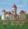 Le château de Montrottier - Huile sur toile 30x30 - 11.2013