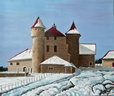 Le château de Rossy - Huile sur toile 55x46 - 09.2013
