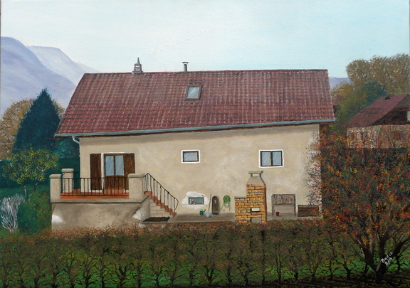 La maison de Viviane et Jacky - Huile sur toile 65x46 - 02.2014