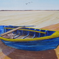 Barque de pêcheur - Huile sur toile 55 x33 - 03.2023