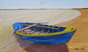 Barque de pêcheur - Huile sur toile 55 x33 - 03.2023