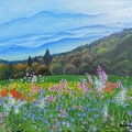 Fleurs et montagnes - Huile sur toile 50x40 - 05.2025.jpg