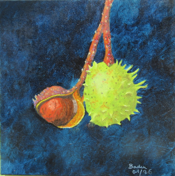 Marron et bogue - Huile sur toile 30x30 - 01.2026.jpg